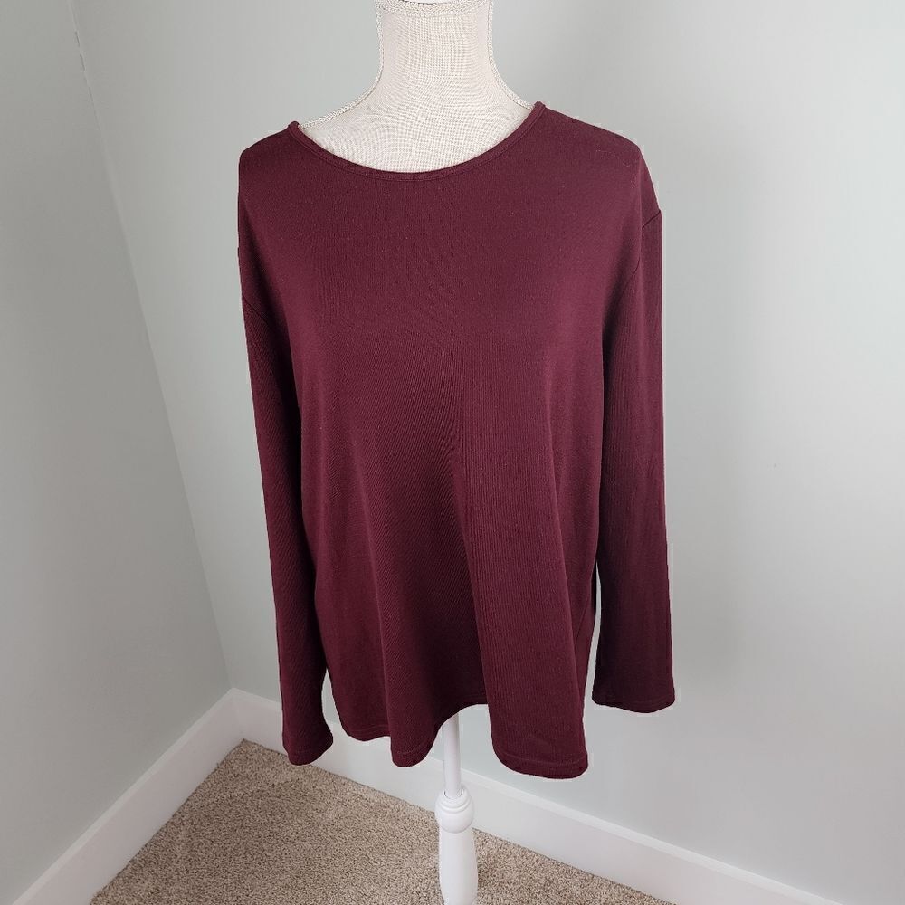 Bailey Blossoms Women’s Long Sleeve Scoop Neck Pullover Sweater Size XXL